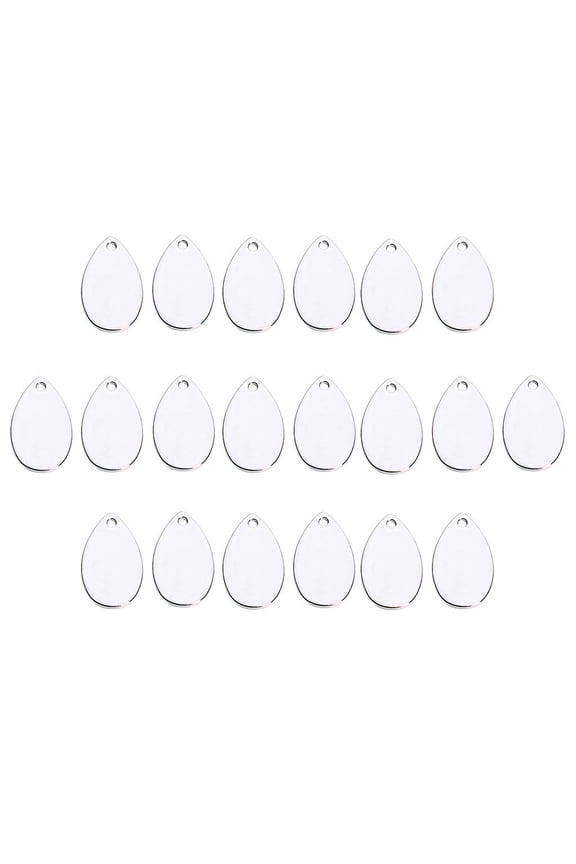 30pcs Blank Stamping Tag Pendants Metal Alphabet Letter Stamps Tags Charms for Jewelry Necklace Makings 10pcs 18 mm Water Drop