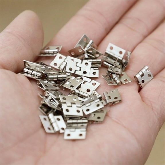 30pcs Brass Mini Hinges, 180° Folding Small Metal Hinge for Gift Box Miniature Handmade Model