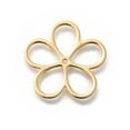 thumbnail image 1 of 30pcs Brass Pendants Hollow Flower golden 22x23x1mm Hole: 1.2mm, 1 of 3