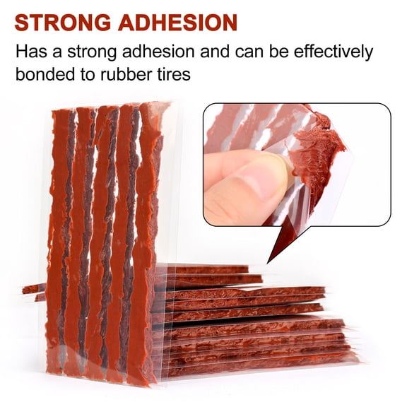 30pcs Car Truck Tire Plugs Tire Repair Patch Brown, 8" X 1/4" -6X200MM Tubeless