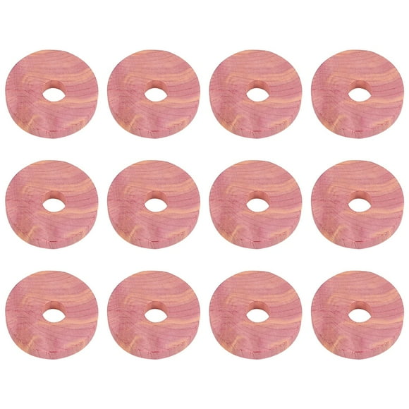 30pcs Cedar Cedar Wood Rings Aromatic Cedar Blocks Red Cedar Hangers for Closets and Drawers Clothes Storage Protector