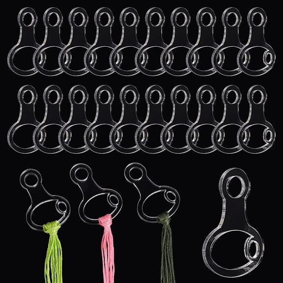 30pcs Clear Acrylic Thread Drops Embroidery Floss Drop Floss Bobbins Gourd Shape Cross Stitch Tread Bobbins for Cross Cotton Thread Craft DIY Sewing Storage Acrylic