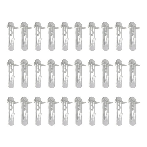 30pcs Clear Plastic Locking Shelf Support Pin Clips Durable Shelf Support Peg