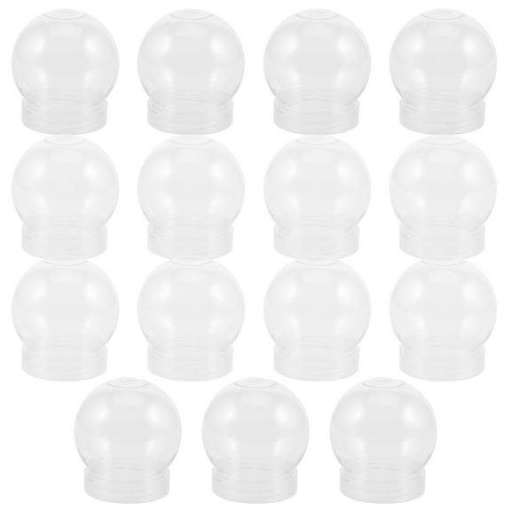 30pcs Clear Plastic Snow Globes - DIY Fillable Snow Water Globe with Screw-Off Caps for DIY Craft Christmas Holiday Party Decoration