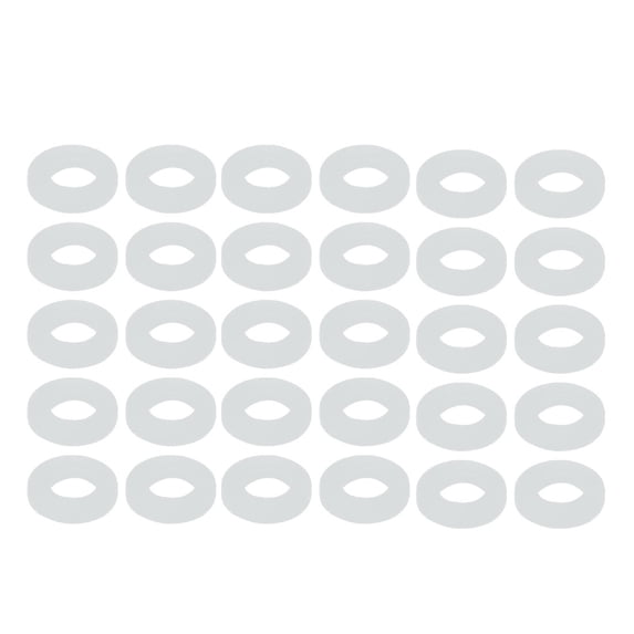 30pcs Clear Silicone Round Flat Washer Assortment Size 10x19x3mm Flat Washer