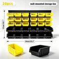 30pcs Color-Coded Wall Mounted Storage Bins Multi-Color Combo, Parts ...