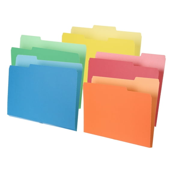 30pcs Colored File Folders, Manila File Folders 1/3 Cut File Folders Letter Size for Home Office, Assorted Colors