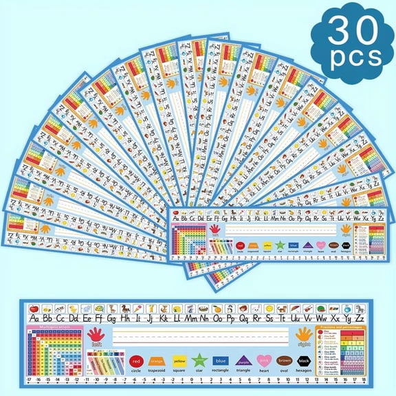 30pcs Colorful Classroom Name Labels - Vibrant Name Tags for Teachers, 11.42 x 3.35 Inches, Compatible with Student Desks and Educational Supplies