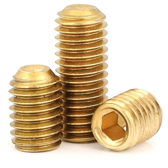 (30pcs) Copper Hexagon Socket Set Screws, M2.5x5mm
