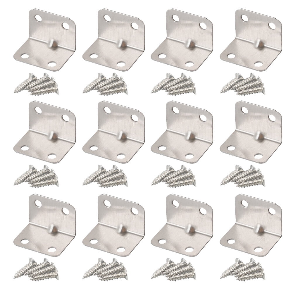 30pcs Corner Brace Small Corner Bracket Stainless Steel Joint Fastener