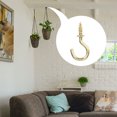thumbnail image 1 of 30pcs Cup Ceiling Hooks 5/8 Inch Brass Plating Screw-in Ceiling Wall Thread Hooks Great for Indoor Outdoor Plants, 1 of 7