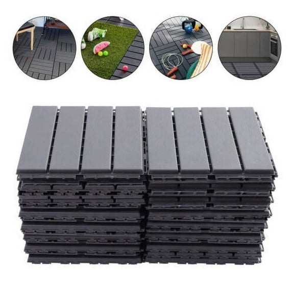30pcs Deck Tiles Interlocking Patio Flooring Pavers Tiles In/outdoor Non-slip
