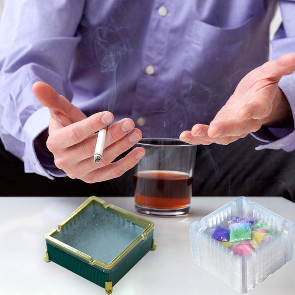 30pcs Disposable Ashtrays Plastic Odor Eliminating Stylish Ashtrays for Home Office