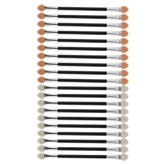 30pcs Disposable Eye Shadow Stick Lipstick Applicator Wands Double Ended Makeup Brush Eyeshadow Sticks for Eyes Tool Make up Kit Women Eyeshadow Brush Cosmetic Plastic Sponge Miss