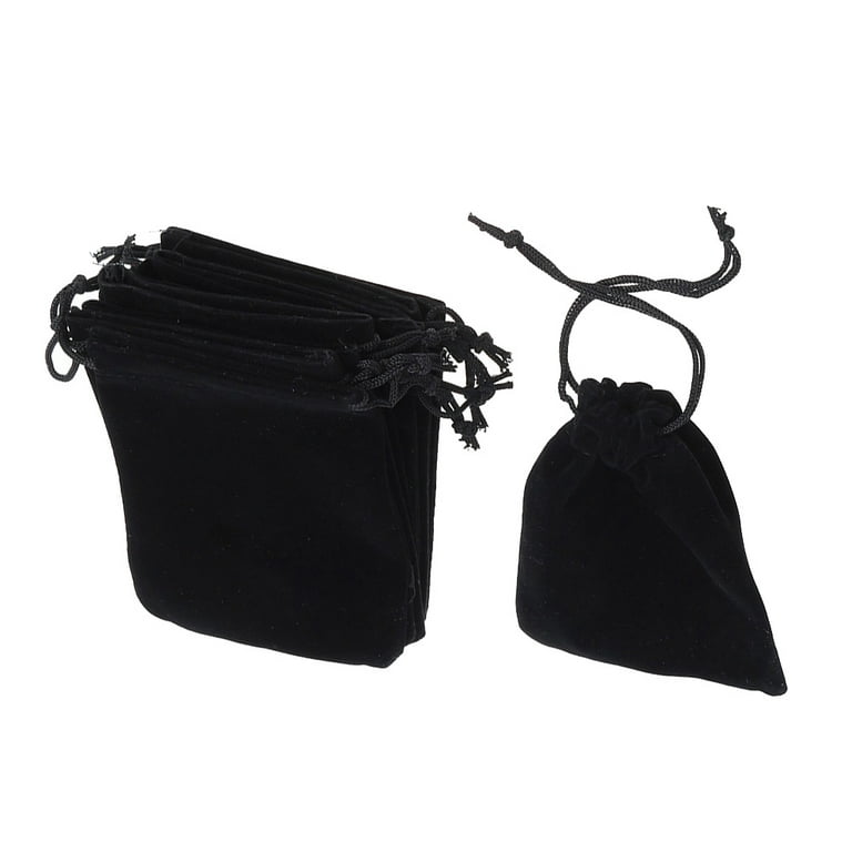 30pcs Drawstring Bag Pouches Storage Bag Black Cloth Bags Gift Bags for  Jewelry Small Gift (7x9cm)