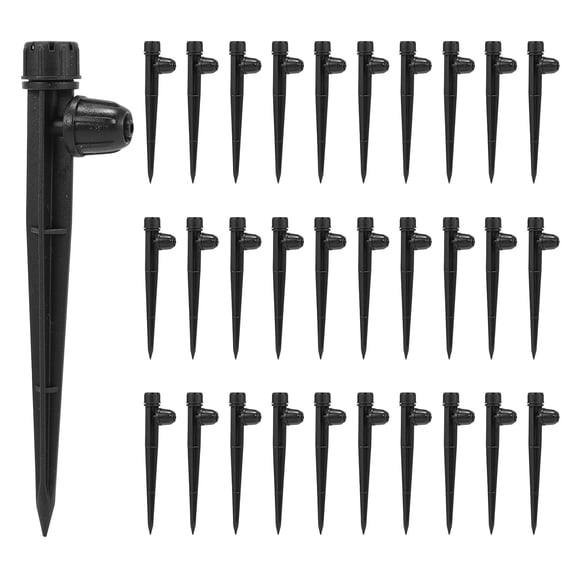 30pcs Drip Irrigation Emitters, 8 Holes Adjustable 360 Water Flow Irrigation Drippers Sprinkler Heads for 1/4 InchTubing, Professional Efficient Outdoor Indoor Plant Garden Watering System