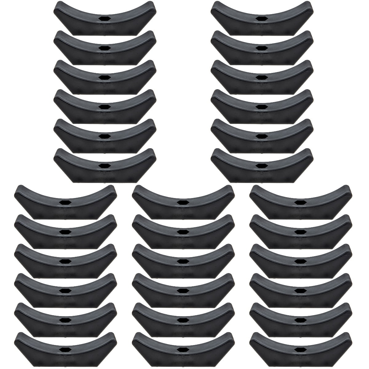 PartyKindom Dumbbell Weight Rack Black PP, Secure Placement, Gym Accessory, 30Pcs
