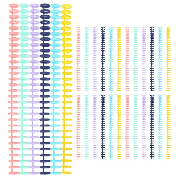 30pcs Plastic Binding Combs 30 Ring Comb Spines Spiral Binding for Notebook Calendar Picture Album Assorted Colors