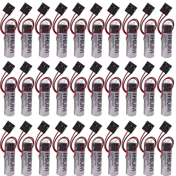 30pcs ER6V Battery AA battery with JAE5PIN Plug for Yaskawa ER6VC3N PLC Battery
