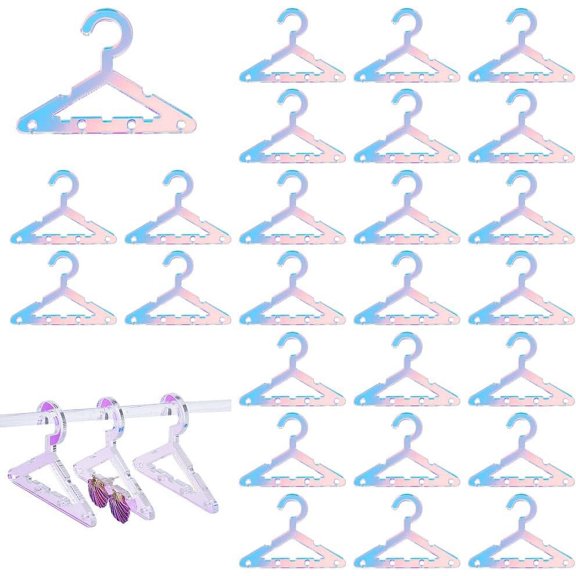 30pcs Earring Holder & Necklace Mini Hanger Rack Jewelry Display Organizer Acrylic Ear Studs for Retail Show Personal