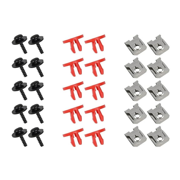 30pcs Engine Splashes Shield Guard Undertray Covers Screw set Splashes Shield Bolts Nut Clip set Upgrades for Automotives