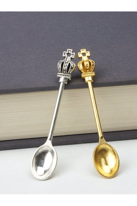 30pcs Exquisite Spoon Pendant Jewelry Pendant Suitable For Necklace Jewelry Making Zinc Alloy DIY Keychain Pendant Necklace And Earring Jewelry Making