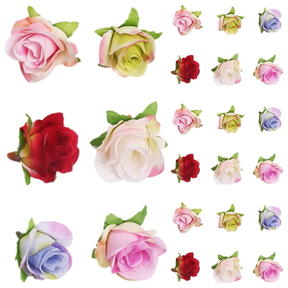 30pcs Artificial Rose Flower Mini Fake Roses for Crafting, Floral Arrangements, Wedding Decorations, and Home Decor