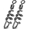 thumbnail image 1 of 30pcs Fishing Swivels Snap Swivels Fishing Tackle Swivels Saltwater Freshwater Lure Jigs Line Connector (6#), 1 of 4