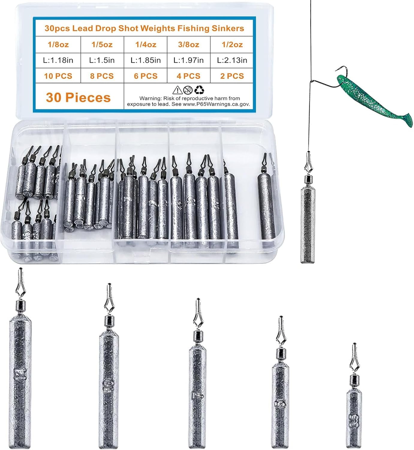 8, 10,12 Sinker Mold With Cavities Fishing Weight