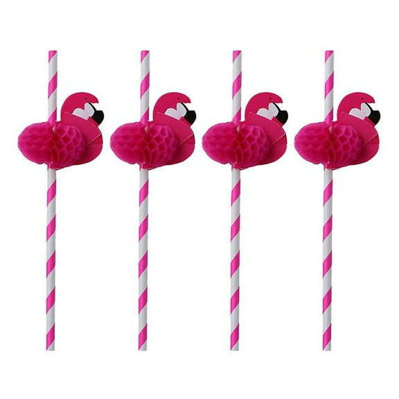 30pcs Flamingo Straws