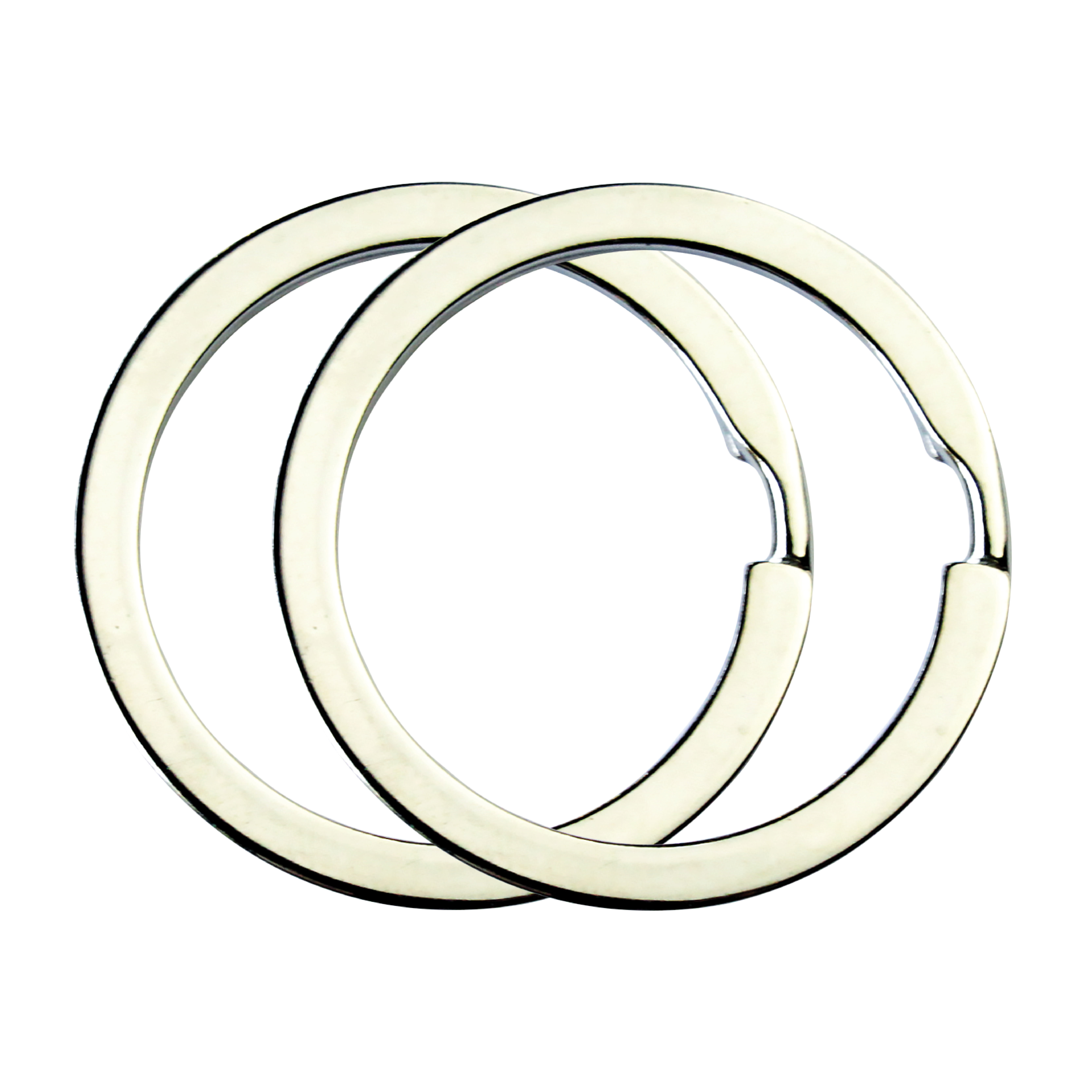 100pcs Round Flat Key Chain Rings, TSV 25mm Metal Split Ring Key Rings  Chains for Home Car Keys Organization, Silver 