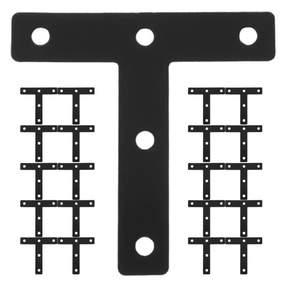 30pcs Furniture Repair Flat Braces T Shelf Bracket Plates for Wood