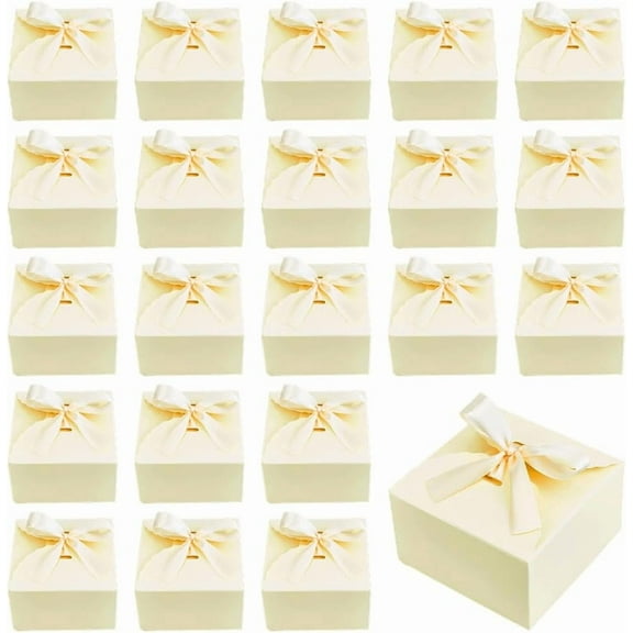 30pcs Gift Boxes Foldable Paper Box Candy Box Small Gift Packaging Boxes with Ribbon