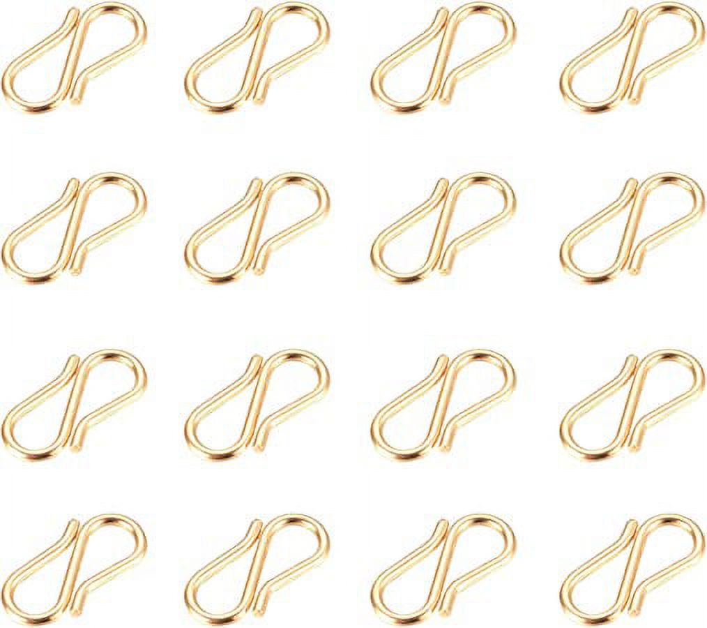 30pcs Golden SHook Clasp 304 Stainless Steel Hook Clasps About 3mm