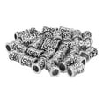 30pcs Hair Tube Beads Retro Alloy Hair Dreadlocks Beads Accessories for