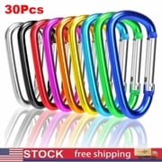 30pcs Heavy Duty Alloy Carabiners, Durable Clip Buckle, Perfect For Camping -NEW