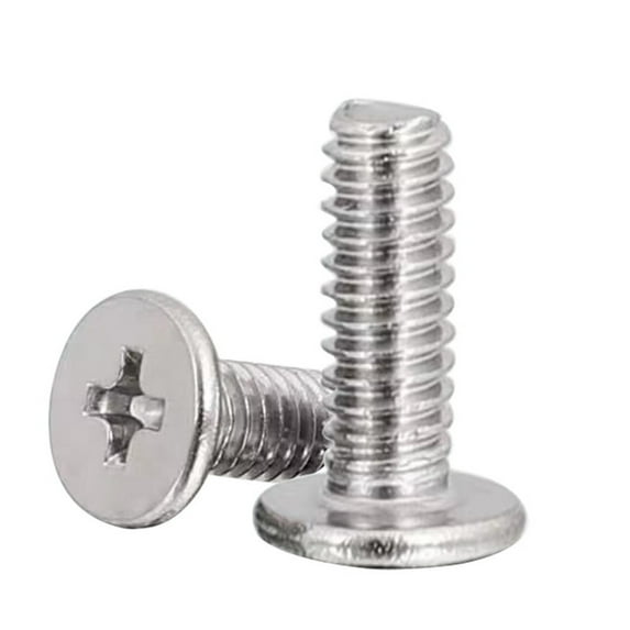 30pcs High Quality Durable M4 Silver Bolt Screw 304 Stainless Steel Machine Screws Flat Round Head Phillips Drive Screws Knobs Screws M4X18MM