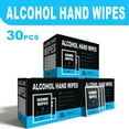 thumbnail image 1 of 30pcs Individually Wrapped Alcohol Wipes - Quick Clean for Hands, Surfaces & Gadgets, Convenient Single-Use Packets for Office, Travel & Daily cleaning, 1 of 7