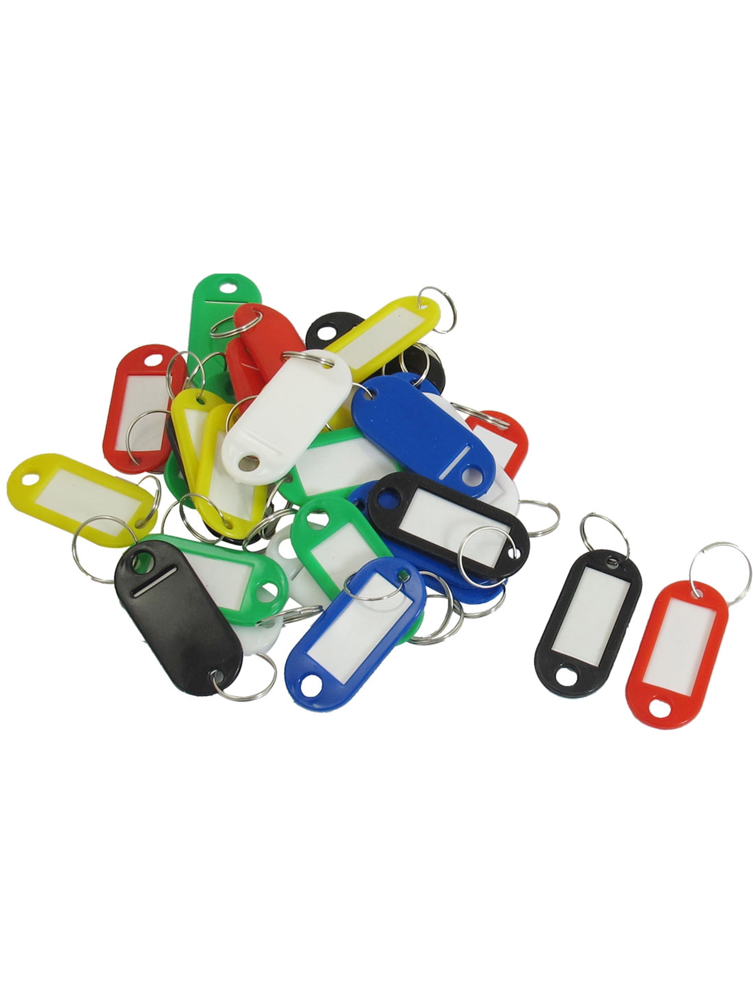 Unique Bargains 30pcs Key ID Tags Name Card Labels Keyring Keychain