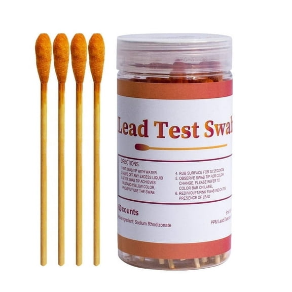 SkyAuks 30pcs Lead Paint Test Kit Non-Toxic Test Swabs Ceramics Wood Metal Vinyl and Other Plastics, Home Lead Test Kit, Lead Check Swabs, Lead Testing Strips