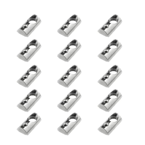 30pcs M8 T Slot Nuts Roll-In Spring Ball Loaded Elastic Nuts for 3030 Series Aluminum Extrusion Profile Rail