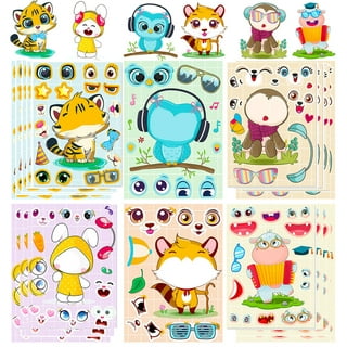 24Pcs Princess Make Face Stickers Cartoon Stickers Book Crafts for Kids  Make Your Own Princess Stickers Mixed and Matched with Different Designs  Characters for Birthday Gifts Class Reward Book Decor 