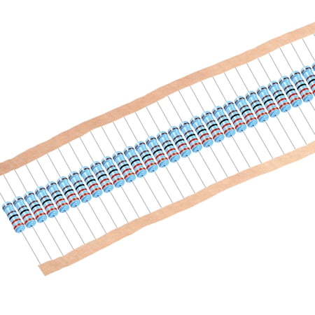 30pcs Metal Film Resistors 2.2KO 2W 1%Tolerances 5 Color Bands