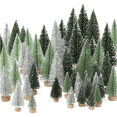 thumbnail image 1 of 30pcs Mini Christmas Trees for Christmas Decorations,Artificial Christmas Tree Small with Snowflakes Bottle Brush Trees for Christmas Decor Party Home Table Top Winter Crafts Decorations, 1 of 7