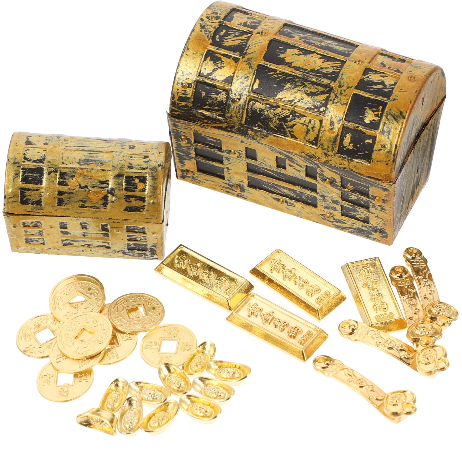 30pcs Mini Gold Ingots Mini Gold Bar Coin Mini Accessory Wealth Luck