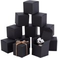 thumbnail image 1 of 30pcs Mini Square Paper Box 1.6 inch Gift Boxes Black Boxes Foldable Candy Box Small Party Favor Boxes Little Gift Packaging Paper Boxes for Wedding Christmas Proposal Party Decor Black, 1 of 5