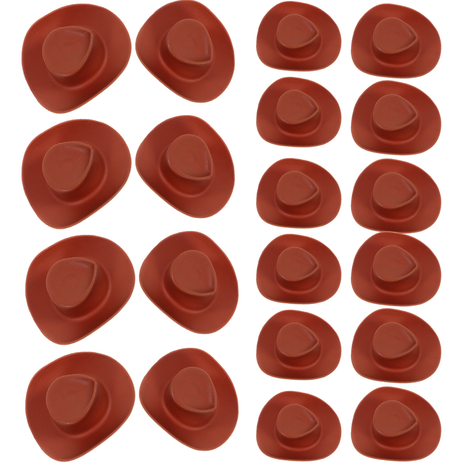30pcs Miniature Doll House Cowboy Hat Plastic Cowboy Hat Decorative