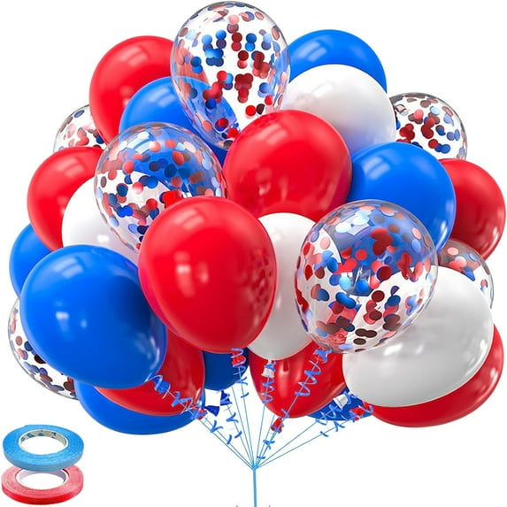 30pcs Multicolor Independence Day Balloons Set - Patriotic Party Decorations, Helium-Ready, Kid-Safe, Includes Tools & Instructions