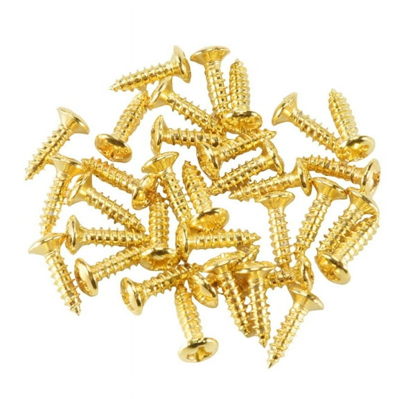 30pcs New Gold Pickguard Screws For Strat/Tele Electric Guitar Bass,30pcs Electric Guitar Pickguard Screws,Gold