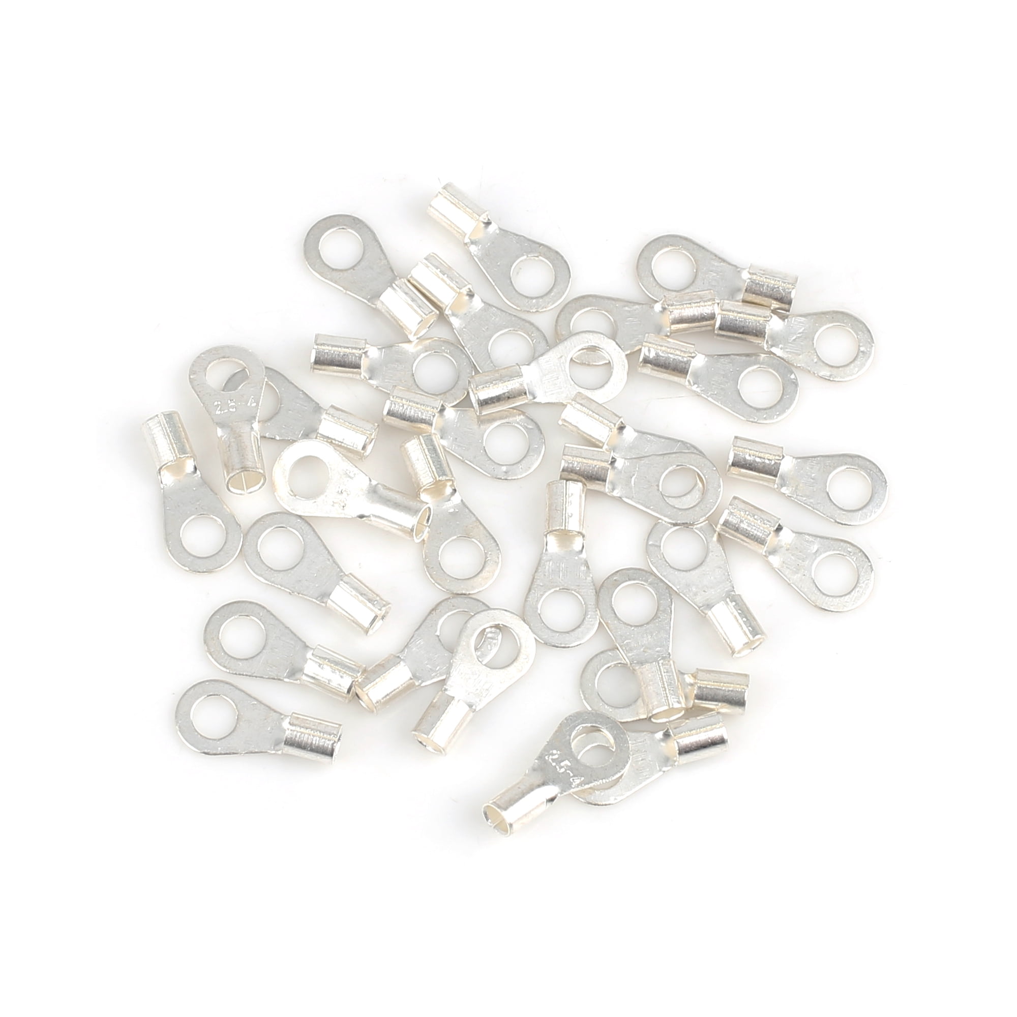 30pcs OT2.5-4 Ring Terminals Non-Insulated Crimp Electrical Wire ...